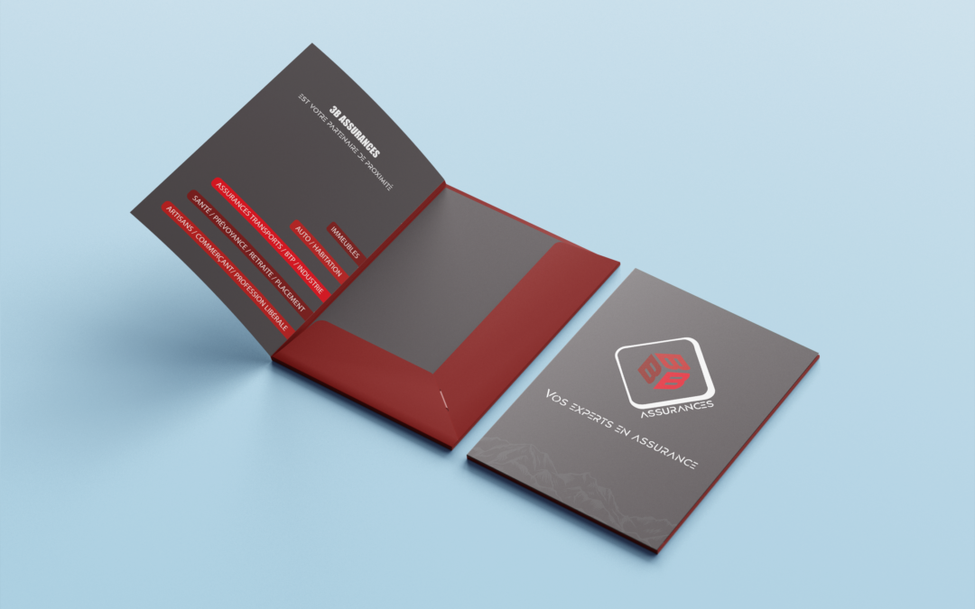 Carte de visite & Flyer & Pochette & rabat – 3B assurances
